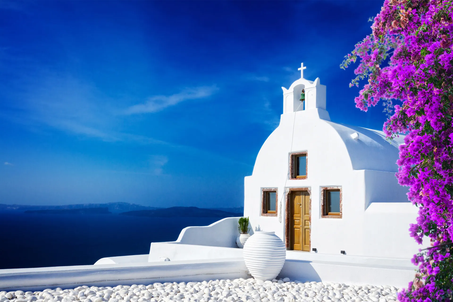 Greek church on island